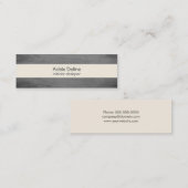Carte De Visite Mini Dessinateur d'intérieurs gris de texture moderne (Devant / Derrière)