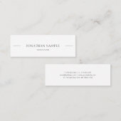 Carte De Visite Mini Dessus chic à la mode simple élégant moderne (Devant / Derrière)