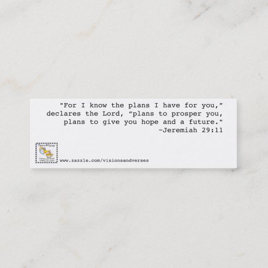 Carte De Visite Mini Destiny Book Mark (jeu de 20) (Dos)