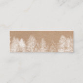 Carte De Visite Mini Détail rustique de mariage de lumière de pin (Dos)