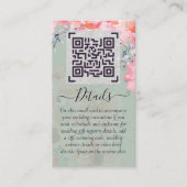 Carte De Visite MINI Détails Mariage BUDGET MODERNE (Devant)