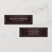 Carte De Visite Mini Détresse avec bordure blanche (Devant / Derrière)