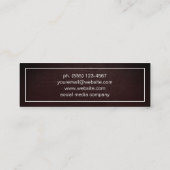 Carte De Visite Mini Détresse avec bordure blanche (Dos)