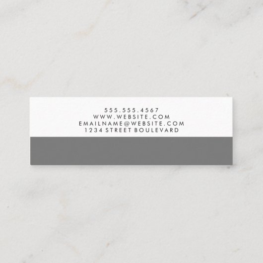 Carte De Visite Mini Deux tons | Minimal (Dos)