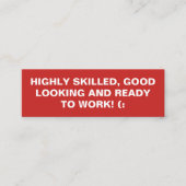 Carte De Visite Mini Devis en gras (Devant)