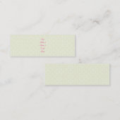 Carte De Visite Mini Diamant vert floral (Devant / Derrière)