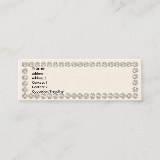 Carte De Visite Mini Diamants blancs - maigres (Devant)