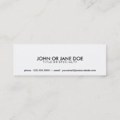 Carte De Visite Mini diamants californiens (Dos)