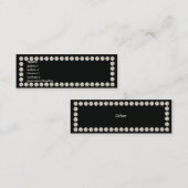 Carte De Visite Mini Diamants noirs - maigres (Devant / Derrière)