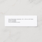 Carte De Visite Mini Différent tendance Slim élégant Moderne (Dos)