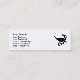 Carte De Visite Mini Dinosaure de Velociraptor