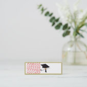 Carte De Visite Mini Diplôme de Casquette de grade - Noir & Or (Debout devant)