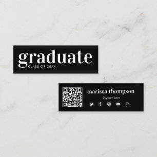 Carte De Visite Mini Diplômé QR Code Social Media