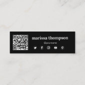 Carte De Visite Mini Diplômé QR Code Social Media (Dos)