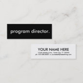 Carte De Visite Mini directeur du programme. (Devant / Derrière)