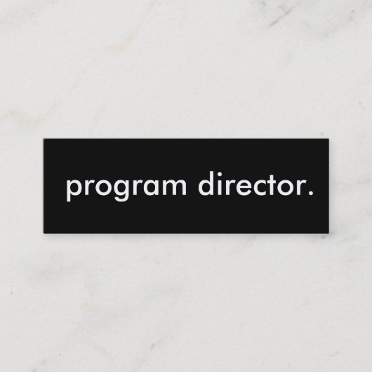 Carte De Visite Mini directeur du programme. (Devant)