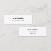 Carte De Visite Mini Directeur professionnel (Devant / Derrière)