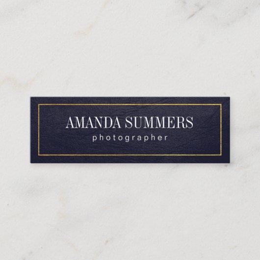 Carte De Visite Mini Distresse Bordure d'or violet (Devant)