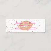 Carte De Visite Mini Distributeur de lèvres Salon de maquillage de bâto (Dos)