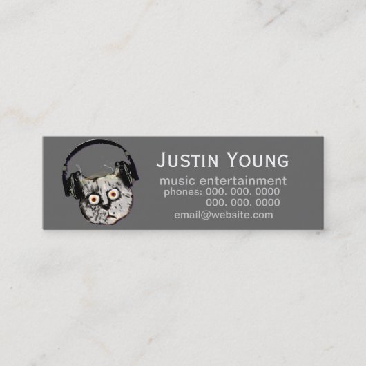 Carte De Visite Mini dj promotionnel / musique électronique (Devant)