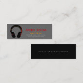 Carte De Visite Mini djs / deejays / musique électronique (Devant / Derrière)