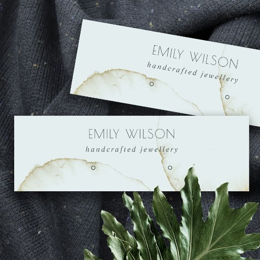 CARTE DE VISITE MINI DOFT AQUA GOLD ABSTRAIT STUD EARRING AFFICHER LOGO