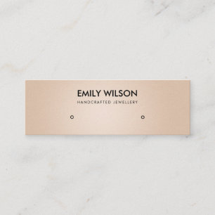 CARTE DE VISITE MINI DOFT PEARL BLUSH PEACH STUD EARRY AFFICHE LOGO