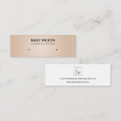 CARTE DE VISITE MINI DOFT PEARL BLUSH PEACH STUD EARRY AFFICHE LOGO (Devant / Derrière)