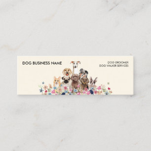 Carte De Visite Mini Dog Walker Groomer petcare