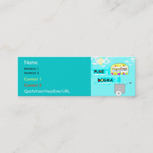 Carte De Visite Mini Dogme pur (Devant)