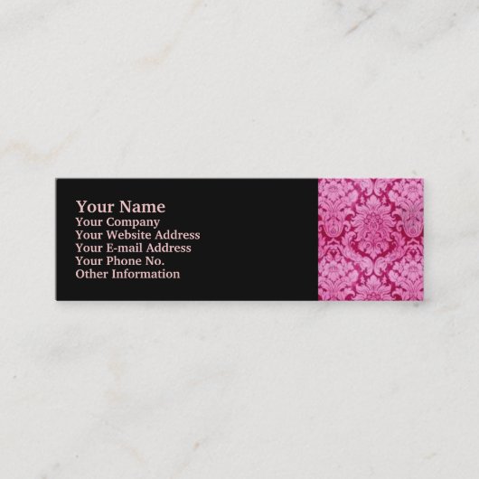 CARTE DE VISITE MINI DOMMASK ROSE (Devant)