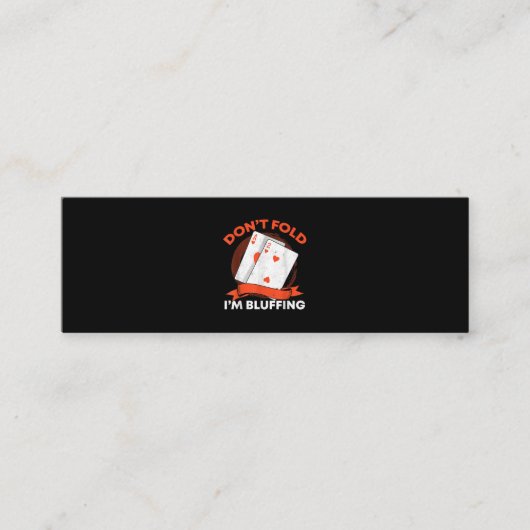 Carte De Visite Mini Dont fold Poker (Devant)