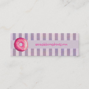 Carte De Visite Mini Donut Avec Frosting Rose Et Saupoudrer Site Web