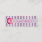 Carte De Visite Mini Donut Avec Frosting Rose Et Saupoudrer Site Web (Dos)