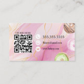 Carte De Visite Mini Donuts Baker Bakery Treats Watercolor (Dos)