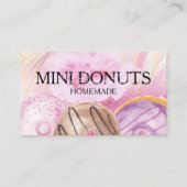 Carte De Visite Mini Donuts Baker Bakery Treats Watercolor (Devant)