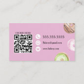 Carte De Visite Mini Donuts Boulangerie Traités Rose (Dos)