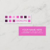 Carte De Visite Mini DONUTS (carrés modernes) (Devant / Derrière)