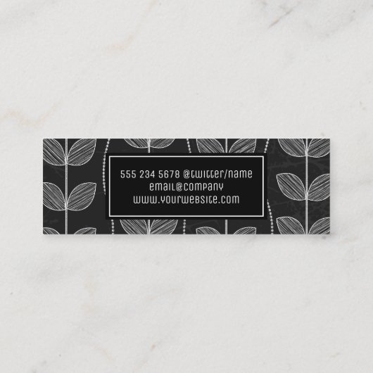 Carte De Visite Mini Doodles de chaloupe à fleurs (Dos)