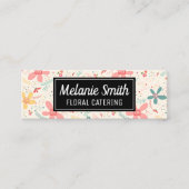 Carte De Visite Mini Doodles de fleurs (Devant)