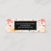 Carte De Visite Mini Doodles de fleurs (Dos)