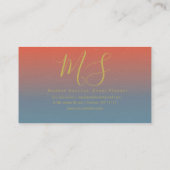 Carte De Visite Mini-double tige or à huile Gradient orange (Dos)