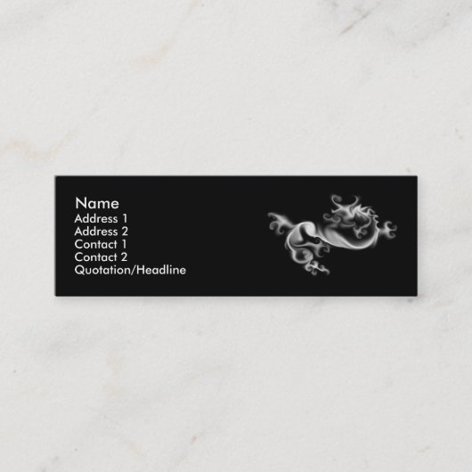 Carte De Visite Mini Dragon de fumée (Devant)