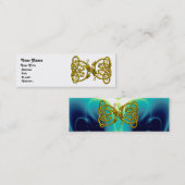 Carte De Visite Mini DRAGON LOVE, bleu blanc jaune (Devant / Derrière)