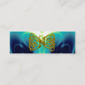 Carte De Visite Mini DRAGON LOVE, bleu blanc jaune (Dos)