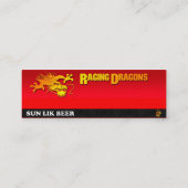 Carte De Visite Mini Dragons faisants rage - équipe de Dragonboat (Dos)