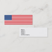 Carte De Visite Mini Drapeau américain (Devant / Derrière)
