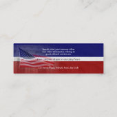 Carte De Visite Mini Drapeau américain bleu blanc (Dos)