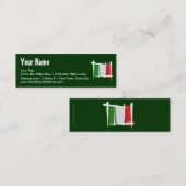 Carte De Visite Mini Drapeau de brosse de l'Italie (Devant / Derrière)