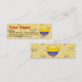 Carte De Visite Mini Drapeau de bulle de la Colombie (Devant / Derrière)